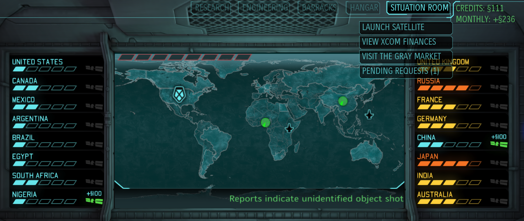 XCOM: Enemy Unknown: Change your Starting Continent (or CA$H)