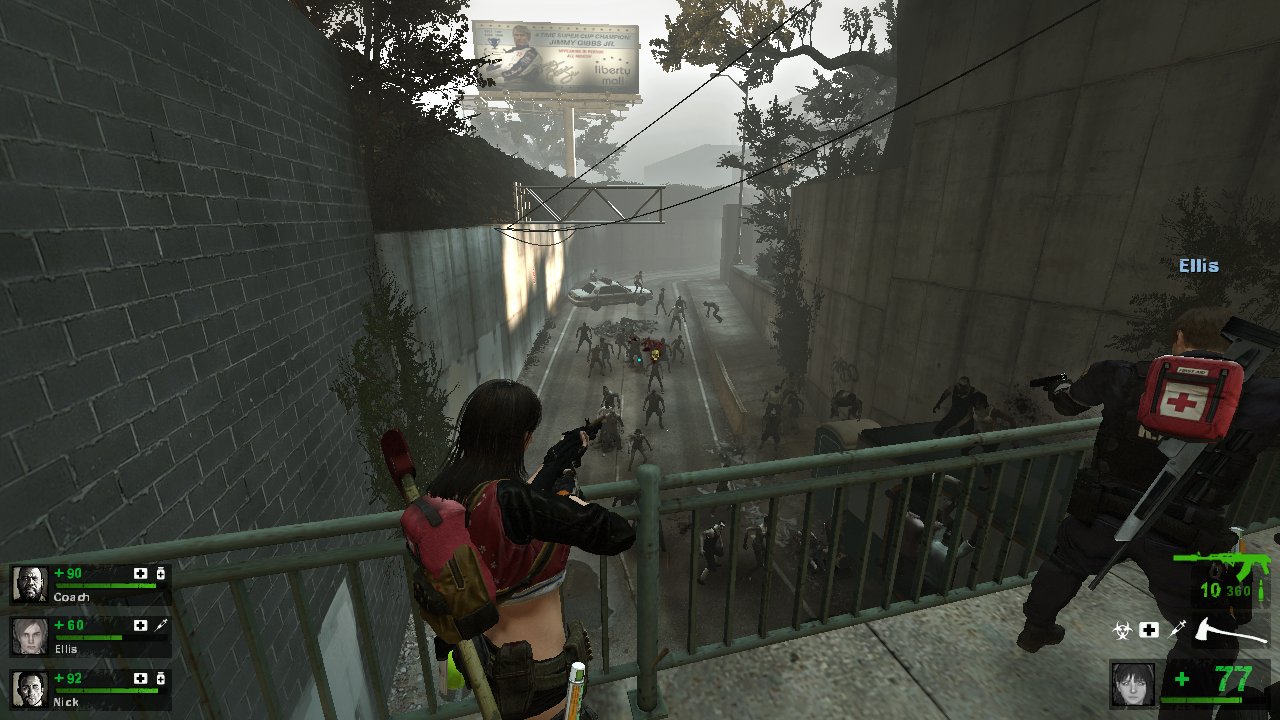 Left 4 Dead 2: Third person without mods in Left 4 Dead 2.