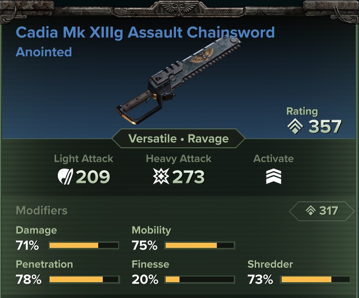 Warhammer 40,000: Darktide: All Melee Weapons Marks & Types