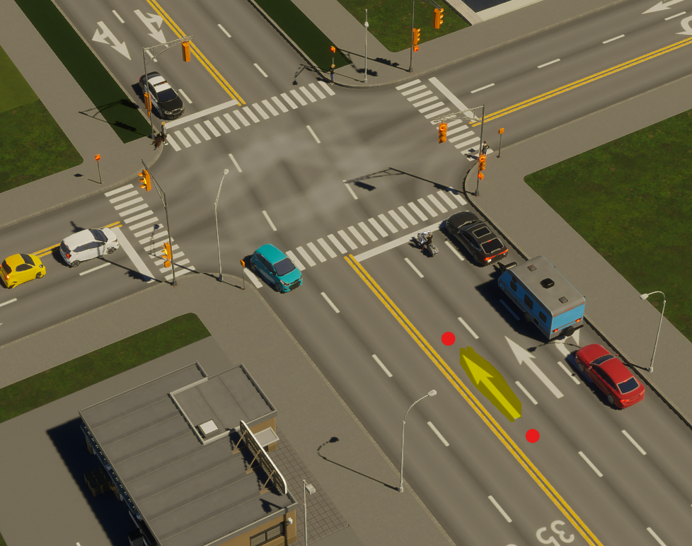 Cities: Skylines II: Slyh traffic mod / intersection guide