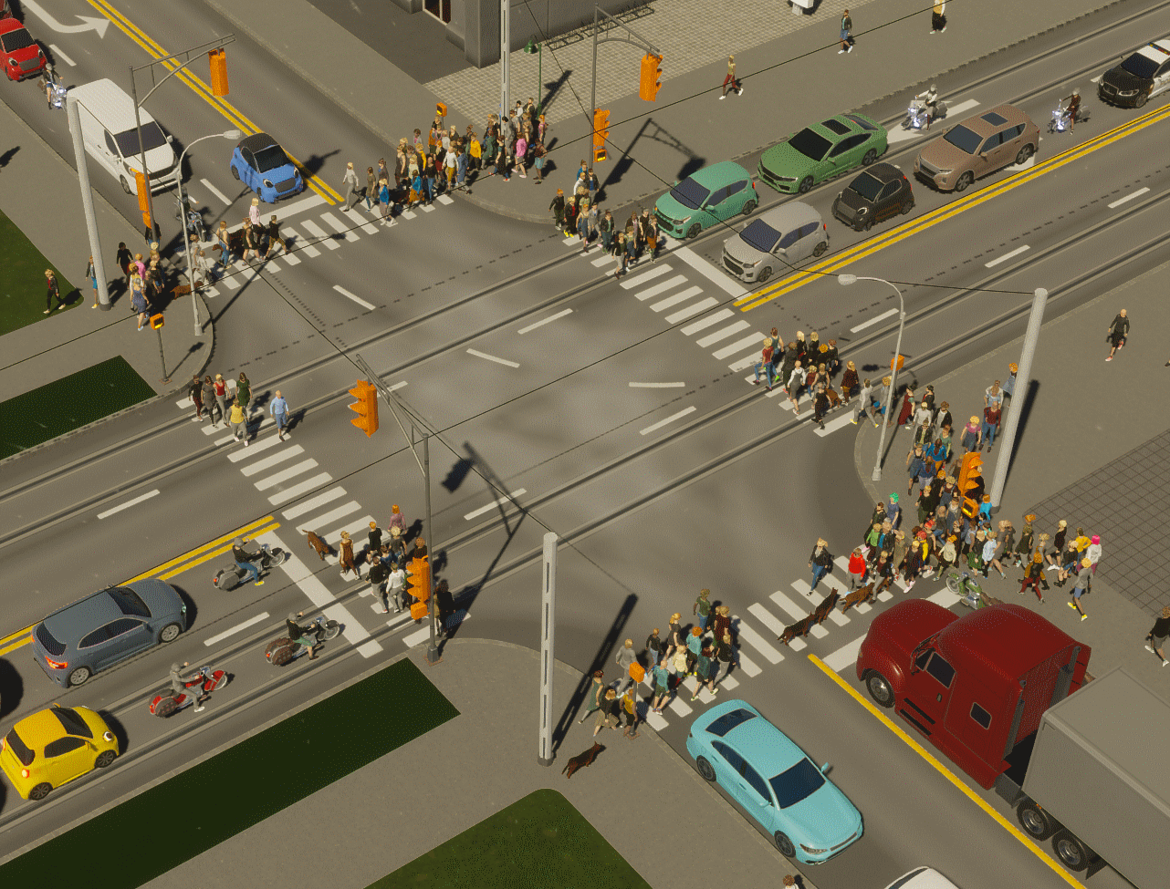 Cities: Skylines II: Slyh traffic mod / intersection guide