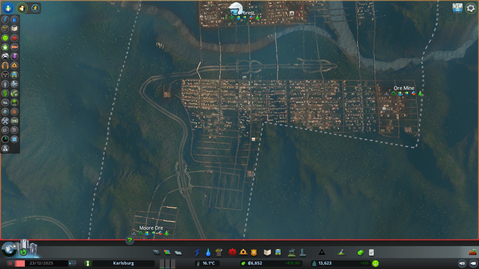 Cities: Skylines: Relocation Strategy for "By the Dam" scenario