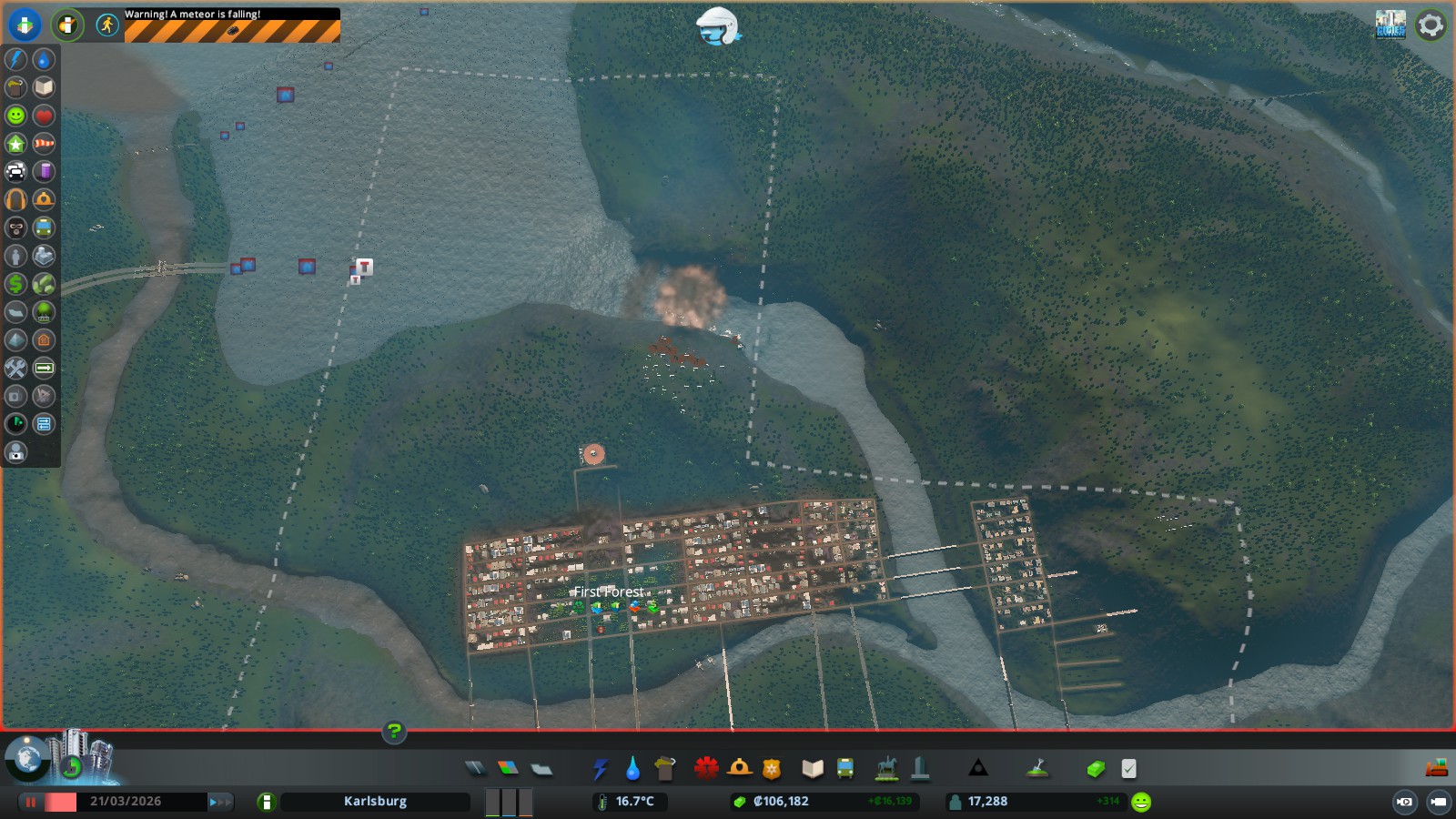 Cities: Skylines: Relocation Strategy for "By the Dam" scenario