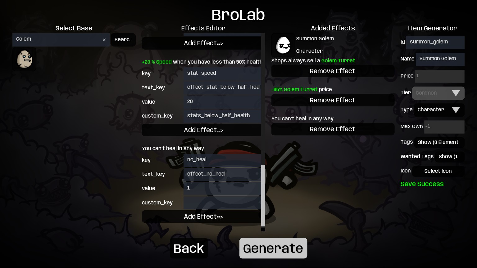 Brotato: How to create custom items and characters using Brolab