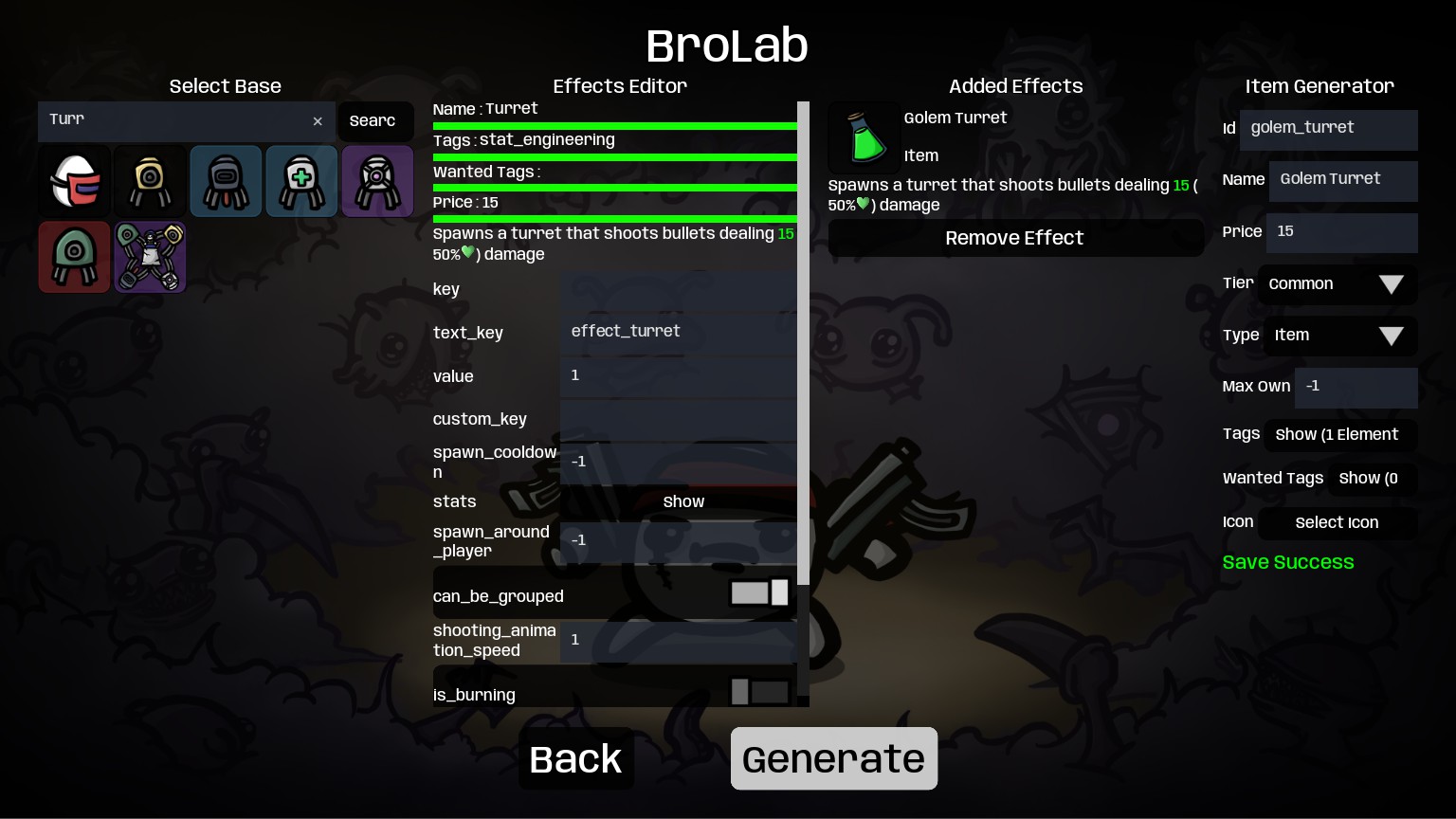 Brotato: How to create custom items and characters using Brolab