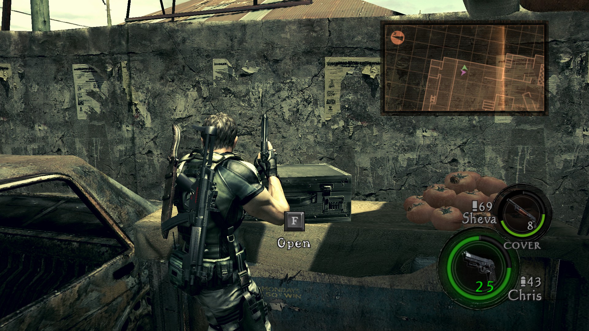 Resident Evil 5: All BSAA Emblems + Treasures + Eggs + Weapons in each Chapter (with Screenshots)