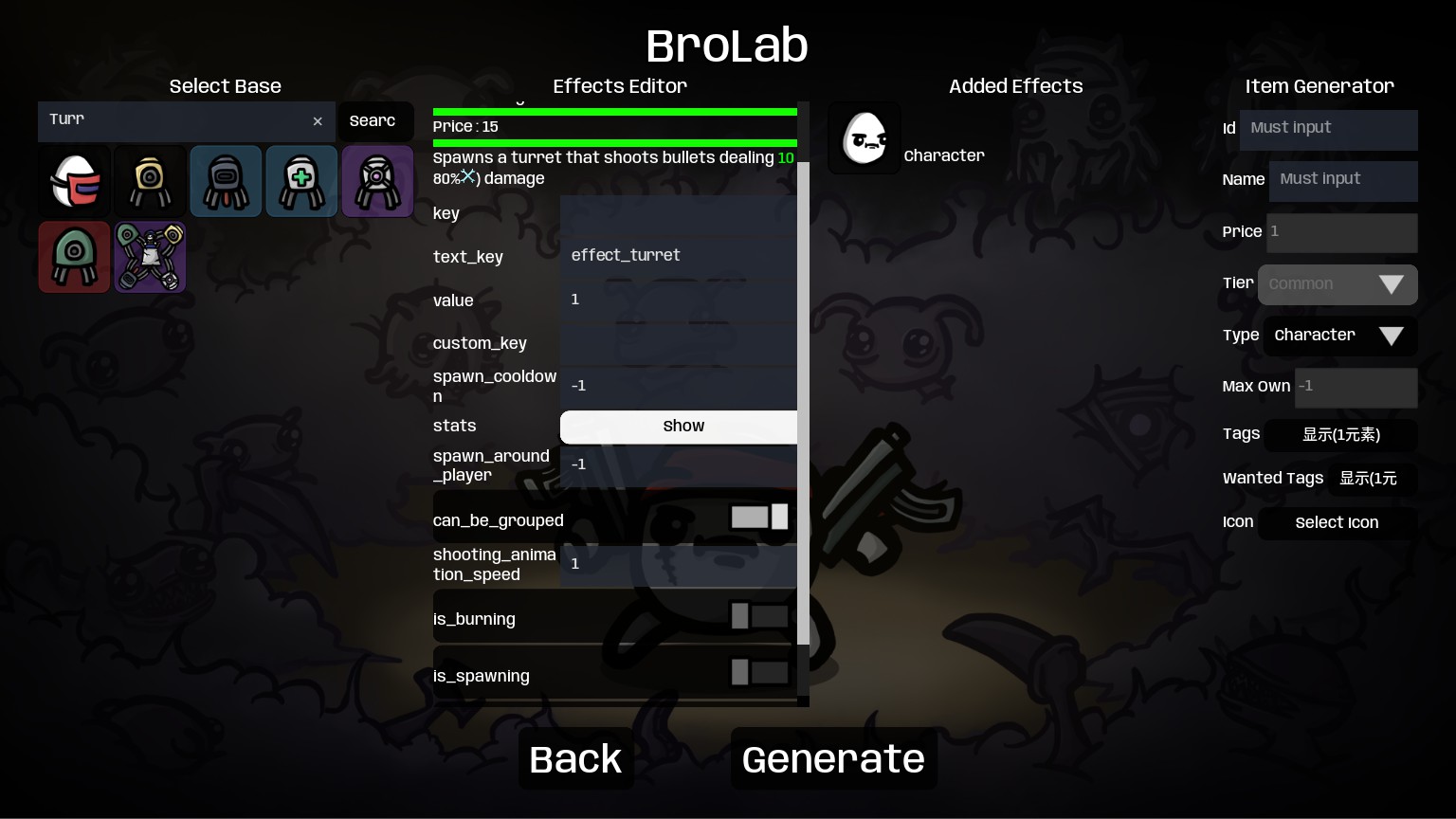 Brotato: How to create custom items and characters using Brolab